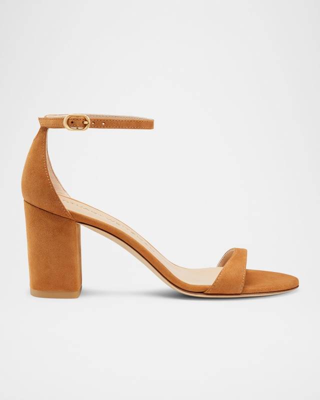 Nudist Suede Ankle-Strap Sandals